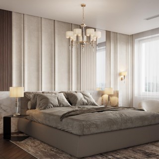 5403/5 CLASSIC ODL_EX23 33 бронзовый/светло-коричневый/кремовый металл/керамика/ткань Люстра E14 5*40W LATTE-foto4