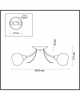 5265/3C COMFI LN23 195 античная латунь Люстра потолочная E14 3*40W 220V TULA-foto2