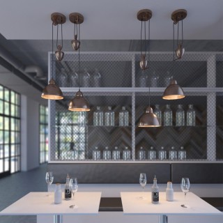 4440/1 SUSPENTIONI LN20 220 хром Подвес E27 1*60W 220V HANK-foto3