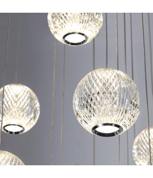 5007/120L L-VISION ODL23 417 хром/прозрачный/металл/акрил Люстра каскадная LED 120W 4000K 6600Лм CRYSTAL-foto5