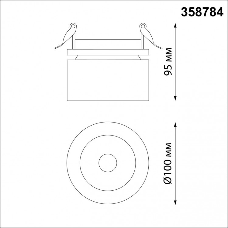 358784 SPOT NT21 241 белый Светильник встраиваемый светодиодный IP20 LED 25W 4000K 2200Лм 100-265V GRODA