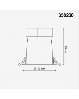 358200 SPOT NT19 230 белый Встраиваемый светильник IP20 LED 4000K 20W 220В VARPAS-foto2