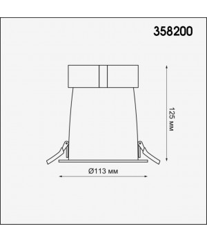 358200 SPOT NT19 230 белый Встраиваемый светильник IP20 LED 4000K 20W 220В VARPAS-foto2