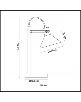 3707/1T MODERNI LN18 189 никель Настольная лампа E14 60W 220V EFFI-foto2