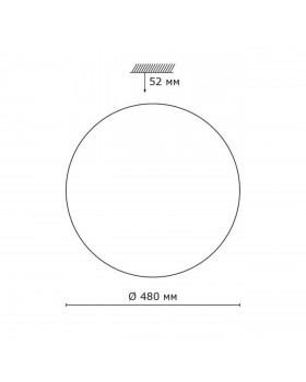 2043/EL PALE SN 094 Светильник пластик/белый LED 72Вт 3000-6000K D480 IP43 пульт ДУ MODES-foto2