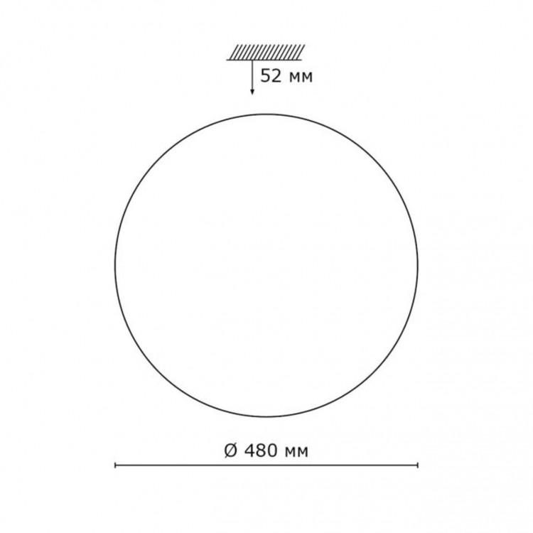 2043/EL PALE SN 094 Светильник пластик/белый LED 72Вт 3000-6000K D480 IP43 пульт ДУ MODES