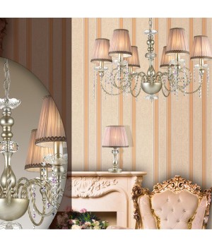 3390/1T CLASSIC ODL17 499 мат.зол/серебр.патина/хрусталь Настольная лампа E14 40W 220V AURELIA-foto3