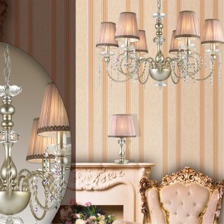 3390/1T CLASSIC ODL17 499 мат.зол/серебр.патина/хрусталь Настольная лампа E14 40W 220V AURELIA-foto3