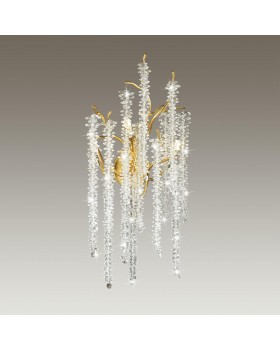 5005/3W HALL ODL23 487 золотой/прозрачный металл/хрусталь Бра G9 3*40W BANCHE-foto3