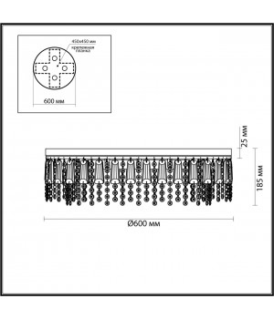 5273/6C CLASSI LN23 127 хром Люстра потолочная E14 6*40W 220V SPARKLE-foto2