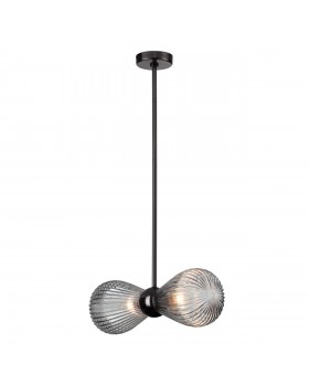 5417/2 MODERN ODL_EX23 17 черный хром/дымчатый/металл/стекло Подвес E14 2*40W ELICA-foto4