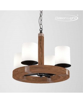 2767/4 COUNTRY ODL15 494 медн./дерево/стекло Люстра E27 4*60W 220V FABO-foto3