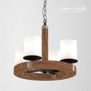2767/4 COUNTRY ODL15 494 медн./дерево/стекло Люстра E27 4*60W 220V FABO-foto3