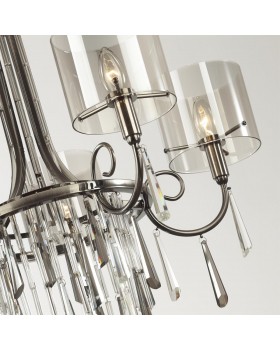 4890/5 HALL ODL_EX23 43 черный хром/дымчатый/ металл/стекло Люстра E14 5*40W NICOLE-foto6