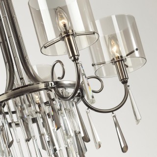 4890/5 HALL ODL_EX23 43 черный хром/дымчатый/ металл/стекло Люстра E14 5*40W NICOLE-foto6