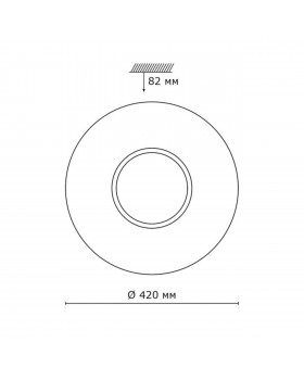 2048/DL PALE SN 049 Светильник пластик/белый/прозрачный/хром LED 48Вт 3000-6000K D420 IP43 пульт ДУ VISMA-foto2