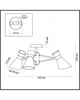 3498/3 MODERNI LN18 156 хром Люстра потолочная E14 3*40W 220V LACONICA-foto2
