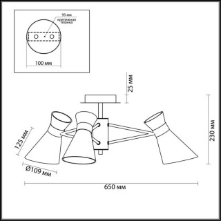 3498/3 MODERNI LN18 156 хром Люстра потолочная E14 3*40W 220V LACONICA-foto2