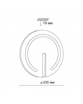 3041/CL COLOR SN 018 Светильник пластик/белый/хром LED 30Вт 4000К D335 IP43 BUTTON-foto2