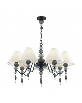 4896/7 MODERN ODL_EX23 25 черный матов./серый/молочный металл/керамика/ткань Люстра E14 7*40W SOCHI-foto5