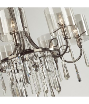 4890/7 HALL ODL_EX23 43 черный хром/дымчатый/ металл/стекло Люстра E14 7*40W NICOLE-foto7