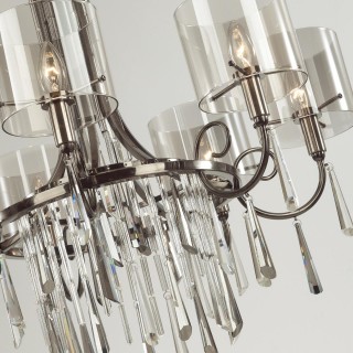 4890/7 HALL ODL_EX23 43 черный хром/дымчатый/ металл/стекло Люстра E14 7*40W NICOLE-foto7