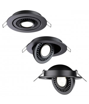 358816 SPOT NT21 252 черный Светильник встраиваемый светодиодный IP20 LED 9W 770Лм 4000K 220V GESSO-foto4