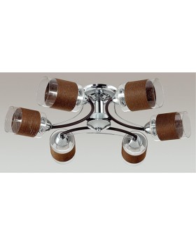 3030/6C COMFI LN16 064 хром, кофе Люстра потолочная E27 6*60W 220V FILLA-foto3