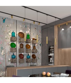 358506 PORT NT21 128 золото Трехфазный трековый светодиодный cветильник, провод 1м IP20 LED 4000K 12W 220V MAIS LED-foto3