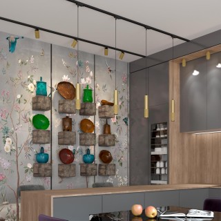 358506 PORT NT21 128 золото Трехфазный трековый светодиодный cветильник, провод 1м IP20 LED 4000K 12W 220V MAIS LED-foto3