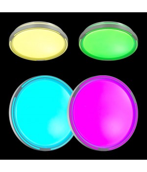 3028/DL COLOR SN 019 Светильник пластик/белый LED 48Вт 3000-6500K D390 IP43 пульт ДУ/RGB/LampSmart SLOT-foto3