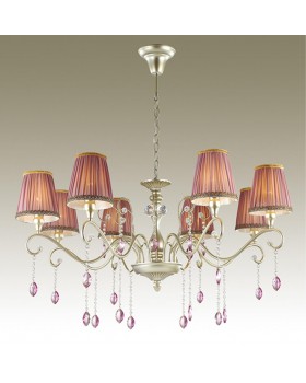 3393/8 CLASSIC ODL17 466 мат.золото/серебр.патина/хрусталь Люстра E14 8*40W 220V GAELLORI-foto4