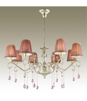 3393/8 CLASSIC ODL17 466 мат.золото/серебр.патина/хрусталь Люстра E14 8*40W 220V GAELLORI-foto4