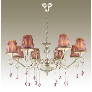 3393/8 CLASSIC ODL17 466 мат.золото/серебр.патина/хрусталь Люстра E14 8*40W 220V GAELLORI-foto4