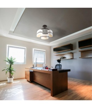 3056/3C COMFI LN16 087 хром/черный/ткань Люстра потолочная Е14 3*40W 220V IVARA-foto3