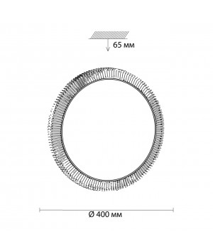 3033/DL TAN SN 058 Светильник пластик/белый/коричневый LED 48Вт 3000-6500K D400 IP43 пульт ДУ/ LampSmart LERBA BROWN-foto2