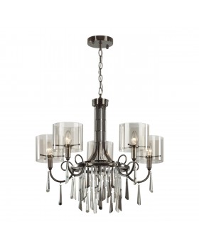 4890/5 HALL ODL_EX23 43 черный хром/дымчатый/ металл/стекло Люстра E14 5*40W NICOLE-foto5