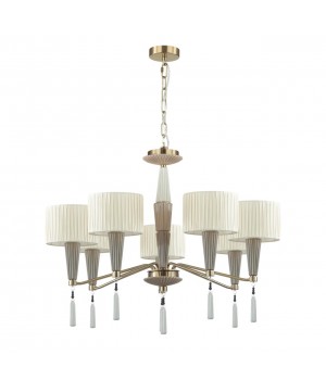 5403/7 CLASSIC ODL_EX23 33 бронзовый/светло-коричневый/кремовый металл/керамика/ткань Люстра E14 7*40W LATTE-foto6