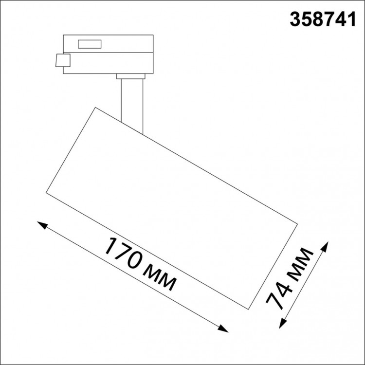 358741 PORT NT21 095 черный Светильник трековый однофазный трехжильный с переключ. цв.температуры IP20 LED 3000К\4000К\6000К 20W 100-265V NAIL