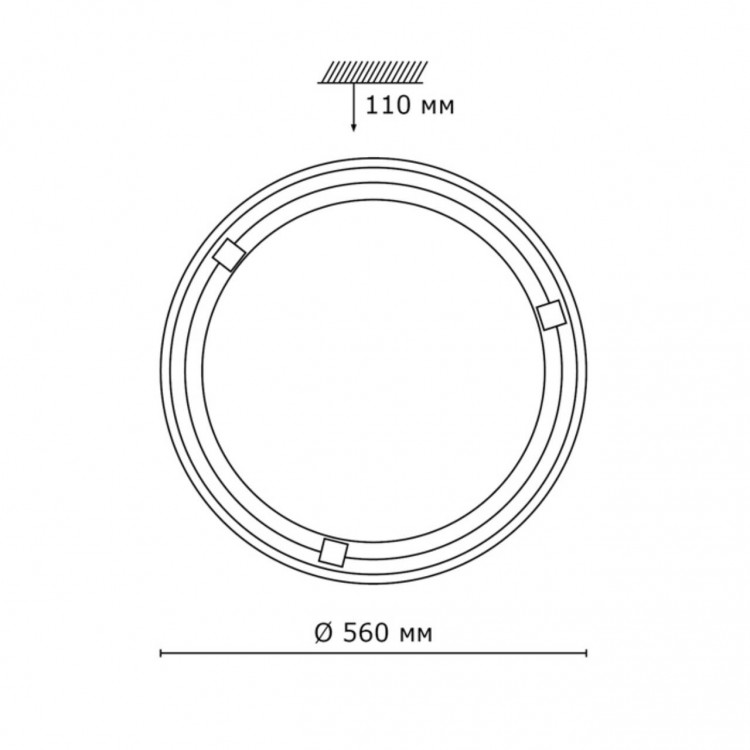 336 GL-WOOD SN 111 Светильник стекло/белое/темный орех E27 3*100Вт D560 LUFE WOOD