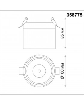 358775 SPOT NT21 241 черный Светильник встраиваемый светодиодный IP20 LED 15W 4000K 1300Лм 100-265V GRODA-foto2