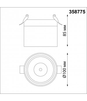 358775 SPOT NT21 241 черный Светильник встраиваемый светодиодный IP20 LED 15W 4000K 1300Лм 100-265V GRODA-foto2