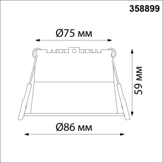 358899 SPOT NT22 227 белый Светильник встраиваемый светодиодный IP20 LED 4000К 9W 220V TRAN-foto2