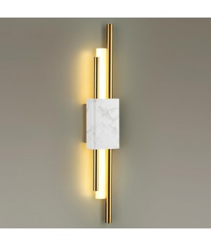 4359/10WL MIDCENT ODL23 175 белый мрамор/золотистый металл Настенный светильник IP20 LED 10W 655Лм 3000K MARMI-foto3