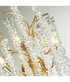 5005/3W HALL ODL23 487 золотой/прозрачный металл/хрусталь Бра G9 3*40W BANCHE-foto5