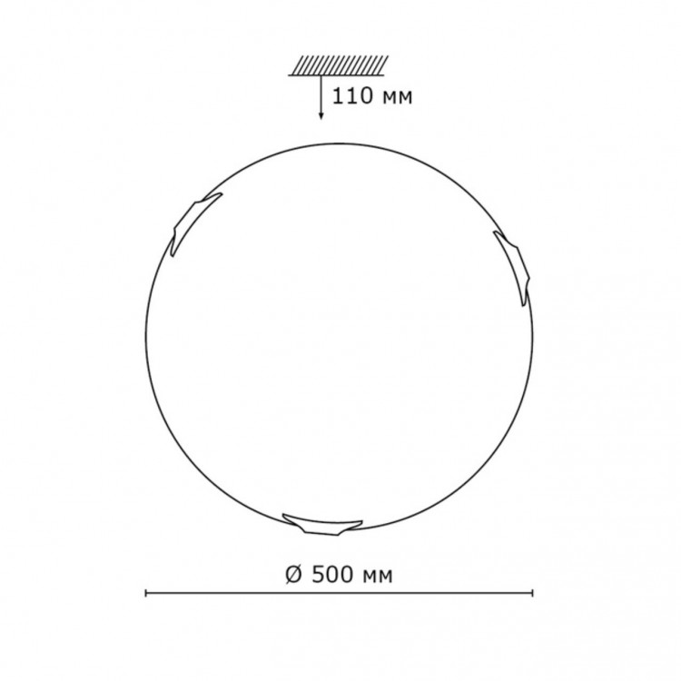 362 GLASSI SN 106 Светильник стекло/белое E27 3*100Вт D500 QUADRO WHITE