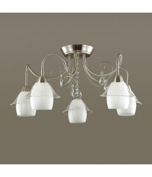 3685/5C COMFI LN18 083 матовый никель/стекло Люстра потолочная E14 5*40W 220V BRITTANY-foto3