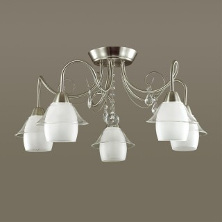 3685/5C COMFI LN18 083 матовый никель/стекло Люстра потолочная E14 5*40W 220V BRITTANY-foto3