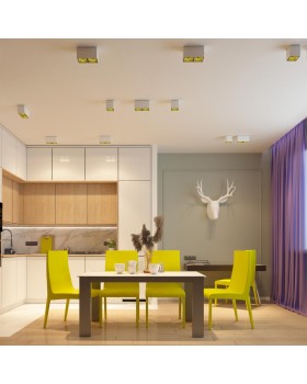 358488 OVER NT20 196 белый/золото Светильник накладной IP20 LED 4000K 10W 220V RECTE-foto3