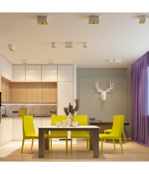 358488 OVER NT20 196 белый/золото Светильник накладной IP20 LED 4000K 10W 220V RECTE-foto3